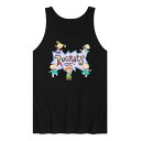 キャラクター タンクトップ 黒色 ブラック 【 LICENSED CHARACTER RUGRATS GROUP TANK / BLACK 】 メンズファッション トップス