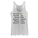 【★スーパーSALE★12/11深夜2時迄】グラフィック タンクトップ 白色 ホワイト ヘザー 【 UNBRANDED AWESOME MOTHER GRAPHIC TANK / WHITE HEATHER 】 キッズ ベビー マタニティ トップス