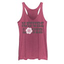 ^Ngbv sN wU[ y UNBRANDED NATURE LOVER BIG DAISY TEXT TANK TOP / PINK HEATHER z LbY xr[ }^jeB gbvX