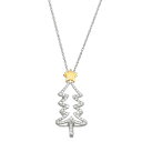 銀色 シルバー ダイヤモンド クリスマス ネックレス & 【 JEWELEXCESS TWO-TONE STERLING SILVER DIAMOND ACCENT CHRISTMAS TREE PENDANT NECKLACE / TWO TONE 】 ジュエリー アクセサリー レディースジュエリー ペンダン