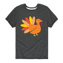 キャラクター グラフィック Tシャツ ヘザー チャコール 【 HEATHER LICENSED CHARACTER PLAID TURKEY GRAPHIC TEE CHARCOAL 】