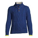 ランズエンド LANDS' END ニット トレーナー 【 S 2-20 Mockneck Cable Knit Sweater 】 Navy Marl