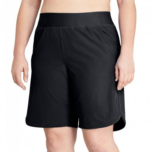 ランズエンド LANDS' END クイック ショーツ ハーフパンツ 黒色 ブラック LANDS' ボードショーツ 水着 【 QUICK END DRY THIGHMINIMIZER SWIM LONG MODEST BLACK 】