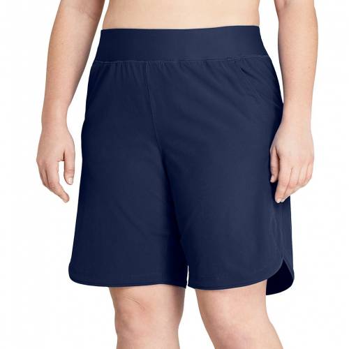 ランズエンド LANDS' END クイック ショーツ ハーフパンツ ディープ 紺色 ネイビー LANDS' ボードショーツ 水着 【 QUICK END DRY THIGHMINIMIZER SWIM LONG MODEST DEEP SEA NAVY 】