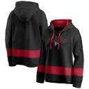 ファナティクス アトランタ ファルコンズ フーディー パーカー 黒色 ブラック 【 FANATICS BRANDED BLACK/RED ATLANTA FALCONS COLORS OF PRIDE COLORBLOCK PULLOVER HOODIE / FAL BLACK 】 レディースファッション トップ