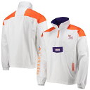 白色 ホワイト クレムソン タイガース アノラック ジャケット 【 UNBRANDED COLUMBIA WHITE CLEMSON TIGERS SANTA ANA ANORAK QUARTER-ZIP JACKET / CLM WHITE 】 メンズファッション コート