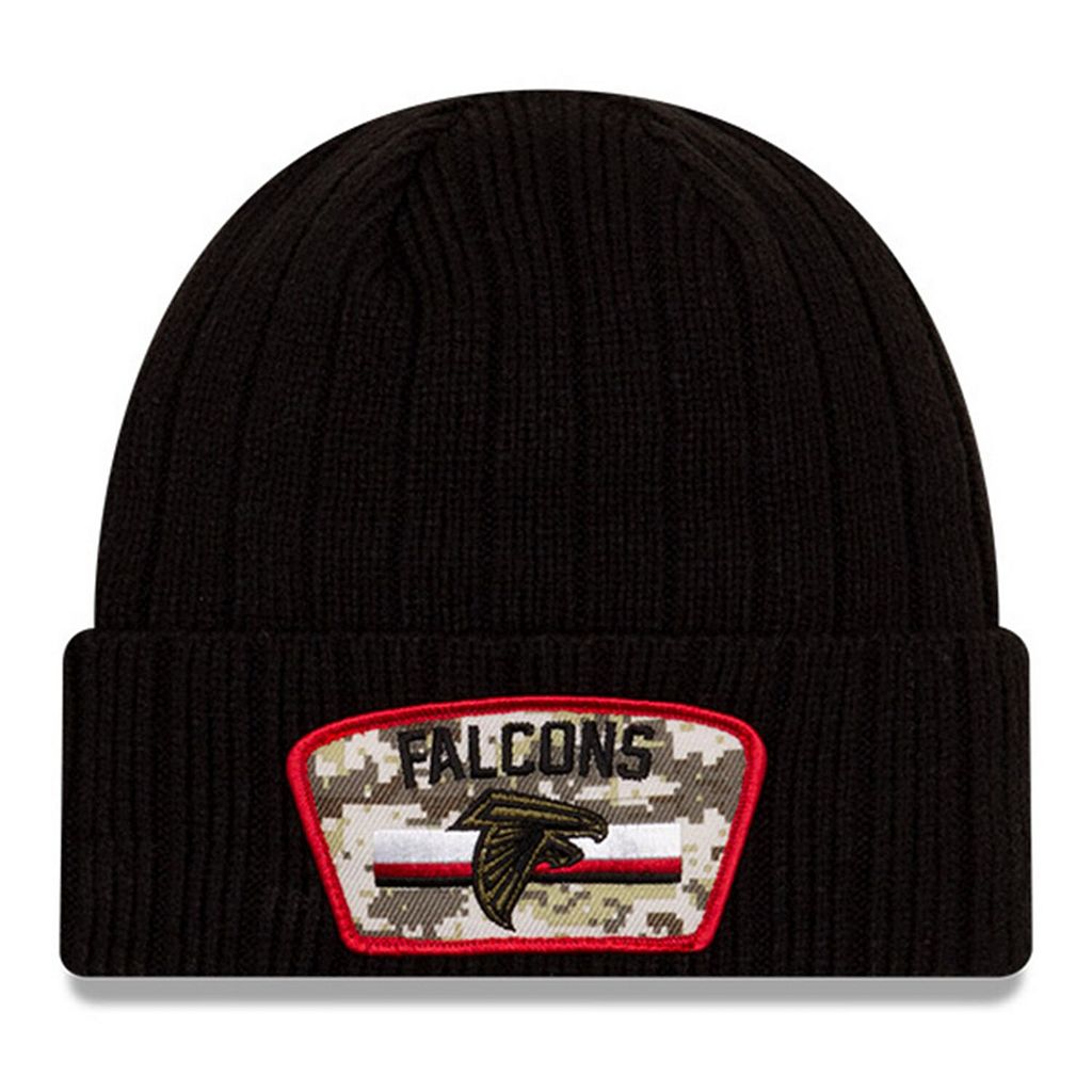 黒色 ブラック アトランタ ファルコンズ ニット ニューエラ 【 NEW ERA BLACK ATLANTA FALCONS 2021 SALUTE TO SERVICE CUFFED KNIT HAT / FAL BLACK 】 バッグ キャップ 帽子 メンズキャップ 帽子 キャップ