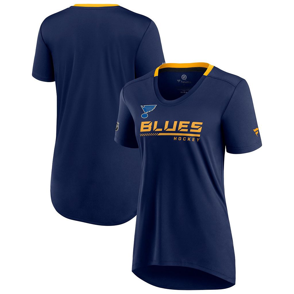 ファナティクス 紺色 ネイビー ブルース オーセンティック プロ Tシャツ セントルイス 【 FANATICS BRANDED NAVY ST. LOUIS BLUES AUTHENTIC PRO LOCKER ROOM T-SHIRT / BLU NAVY 】 レディースファッション トップス