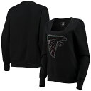 黒色 ブラック アトランタ ファルコンズ スウェットシャツ トレーナー 【 UNBRANDED CUCE BLACK ATLANTA FALCONS WINNERS SQUARE NECK PULLOVER SWEATSHIRT / FAL BLACK 】 レディースファッション トップス