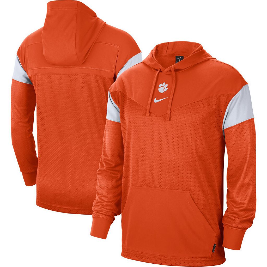 ナイキ 橙 オレンジ クレムソン タイガース サイドライン ジャージー フーディー パーカー 【 NIKE ORANGE CLEMSON TIGERS SIDELINE JERSEY PULLOVER HOODIE / CLM ORANGE 】 メンズファッション トップス スウェ