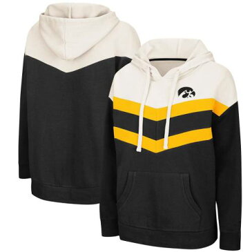 コロシアム COLOSSEUM アイオワ ホークアイズ フーディー パーカー 黒色 ブラック 【 COLOSSEUM BLACK CREAM SPOCK CHEVRON IWA 】