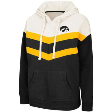 コロシアム COLOSSEUM アイオワ ホークアイズ フーディー パーカー 黒色 ブラック 【 COLOSSEUM BLACK CREAM SPOCK CHEVRON IWA 】