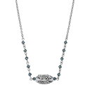 銀色 シルバー ネックレス 青色 ブルー & 【 1928 SILVER TONE PAW BONE BEAD NECKLACE / BLUE 】 ジュエリー アクセサリー レディースジュエリー ペンダント