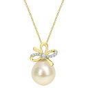 ゴールド パール ダイヤモンド ネックレス & 【 STELLA GRACE 14K GOLD SOUTH SEA CULTURED PEARL DIAMOND ACCENT BOW PENDANT NECKLACE / 14K GOLD 】 ジュエリー アクセサリー レディースジュエリー ペンダント