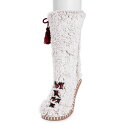 ムクルクス 靴下 灰色 グレー グレイ BEAR" 【 MUK LUKS SHERPA MAMA SLIPPER SOCKS / LIGHT GRAY 】 インナー 下着 ナイトウエア レディース レッグ