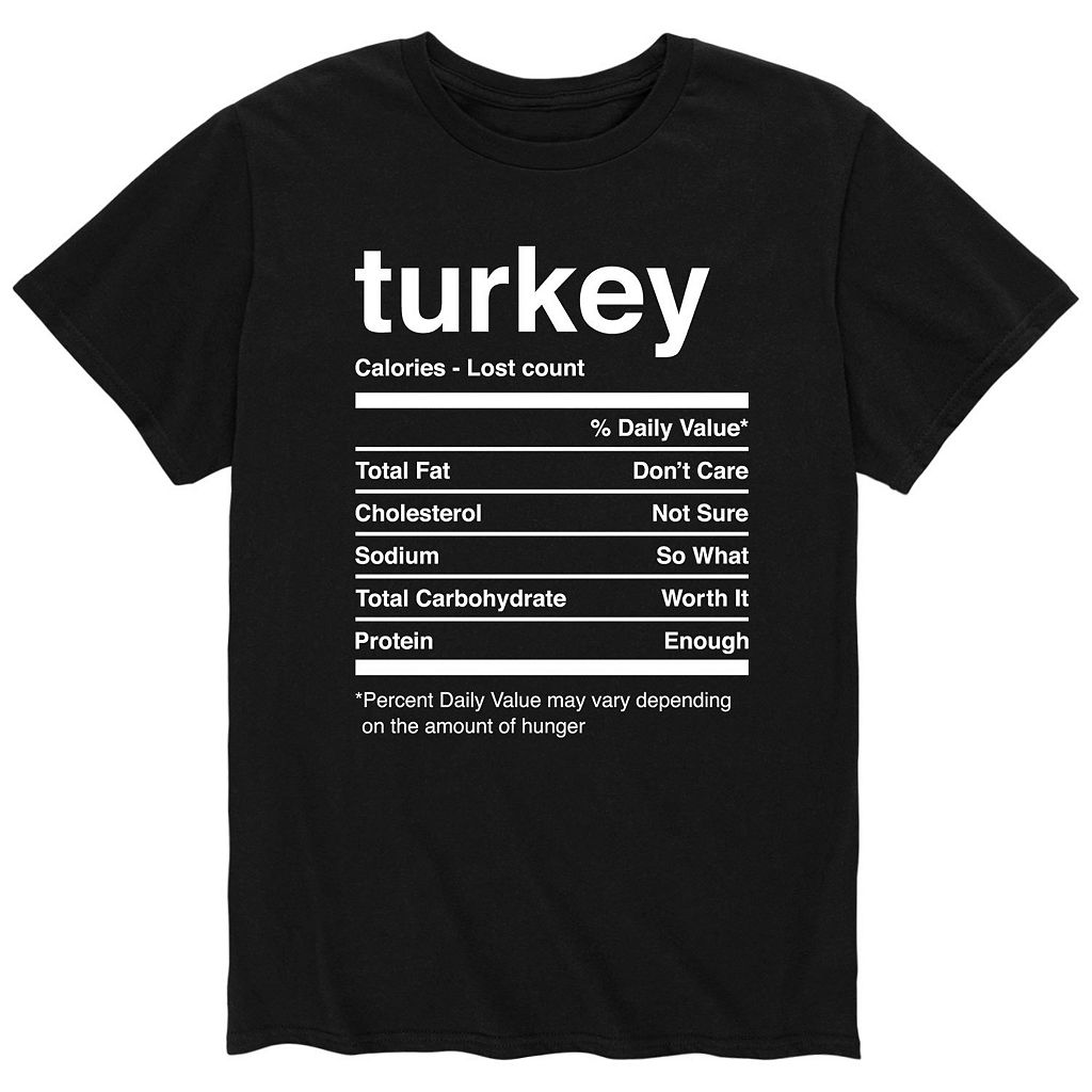 キャラクター Tシャツ 黒色 ブラック 【 LICENSED CHARACTER TURKEY NUTRITION FACTS TEE / BLACK 】 メンズファッション トップス カットソー