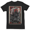 真っ黒　トランプ キャラクター Tシャツ 黒色 ブラック スターウォーズ 【 LICENSED CHARACTER STAR WARS KYLO REN PLAYING CARD POSTER TEE / BLACK 】 メンズファッション トップス カットソー