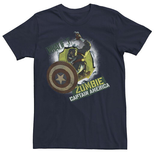 【★Fashion THE SALE★7/12午前10時迄】キャラクター Tシャツ 紺色 ネイビー 【 LICENSED CHARACTER MARVEL WHAT IF CAPTAIN ZOMBIE POSTER TEE / NAVY 】 メンズファッション トップス カットソー 【★Fashion THE SALE★7/12午前10時迄】キャラクター Tシャツ 紺色 ネイビー 【 LICENSED CHARACTER MARVEL WHAT IF CAPTAIN ZOMBIE POSTER TEE / NAVY 】 メンズファッション トップス カットソー