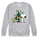 【★Fashion THE SALE★7/12午前10時迄】キャラクター クリスマス スウェットシャツ トレーナー ヘザー 【 LICENSED CHARACTER PEANUTS CHRISTMAS TREE SWEATSHIRT / ATHLETIC HEATHER 】 メンズファッション トップス