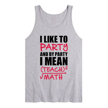 キャラクター タンクトップ ヘザー 【 HEATHER LICENSED CHARACTER LIKE TO PARTY MEANS TEACH MATH TANK ATHLETIC 】