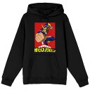 キャラクター フーディー パーカー 黒色 ブラック 【 LICENSED CHARACTER MY HERO ACADEMIA ANIME HOODIE / BLACK 】 メンズファッション トップス スウェット トレーナー