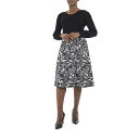 トレーナー & 【 NINA LEONARD BALLOON-SLEEVE SWEATER SKIRT SET / 】 レディースファッション ドレス