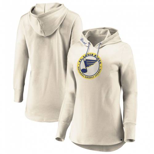 ファナティクス ブルース フリース フーディー パーカー セントルイス 【 FANATICS BRANDED OATMEAL ST. LOUIS BLUES TRUE CLASSICS SIGNATURE FLEECE PULLOVER HOODIE / BLU MULTI 】 レディースファッション トップス ス