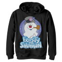 LICENSED CHARACTER ロゴ グラフィック フリース フーディー パーカー 【 Frosty The Snowman Portrait Logo Graphic Fleece Hoodie 】 Black