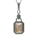 ダイヤモンド 銀色 シルバー 黄色 イエロー & 【 DIAMOND SPLENDOR STERLING SILVER MOTHER-OF-PEARL CRYSTAL DOUBLET PENDANT / YELLOW 】 ジュエリー アクセサリー レディースジュエリー ネックレス ペンダント(4)