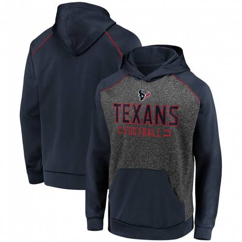 ファナティクス ヒューストン テキサンズ ゲーム フリース ラグラン フーディー パーカー 【 FANATICS BRANDED HEATHERED CHARCOAL/NAVY HOUSTON TEXANS GAME DAY READY CHILLER FLEECE RAGLAN PULLOVER HOODIE / TXS CHARCO 】 メ