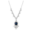 銀色 シルバー ネックレス 【 1928 SILVER TONE CLUSTER SIMULATED CRYSTAL PENDANT NECKLACE / 】 ジュエリー アクセサリー レディースジュエリー ペンダント