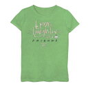 キャラクター グラフィック Tシャツ 緑 グリーン & 【 GREEN LICENSED CHARACTER FRIENDS LOVE LAUGHTER TEXT GRAPHIC TEE APPLE 】