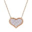   ͥå쥹  T.W.  STELLA GRACE 10K GOLD 1/4 CARAT DIAMOND HEART NECKLACE / 10K ROSE  奨꡼ ꡼ ǥ奨꡼ ڥ
