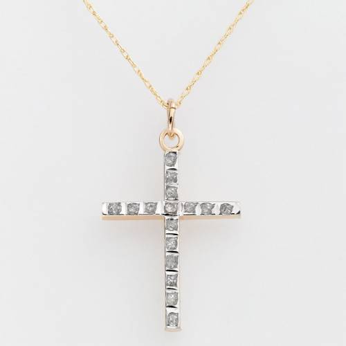 ダイヤモンド ゴールド 【 DIAMOND FASCINATION 14K GOLD CROSS PENDANT / 】 ジュエリー アクセサリー レディースジュエリー ネックレス ペンダント