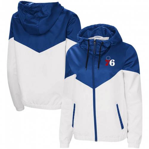 G-III ジースリー フィラデルフィア セブンティシクサーズ フルジップ ジャケット 青色 ブルー 【 76ERS GIII 4HER BY CARL BANKS ROYAL WHITE SHORTSTOP DEWSPO WATERREPELLENT FULLZIP JACKET 76R BLUE 】