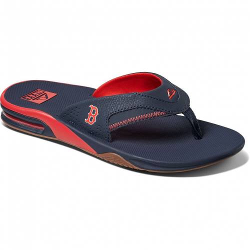 ボストン 赤 レッド サンダル 紺色 ネイビー レッドソックス 【 RED UNBRANDED REEF FANNING BOTTLE OPENER SANDALS RSX NAVY 】