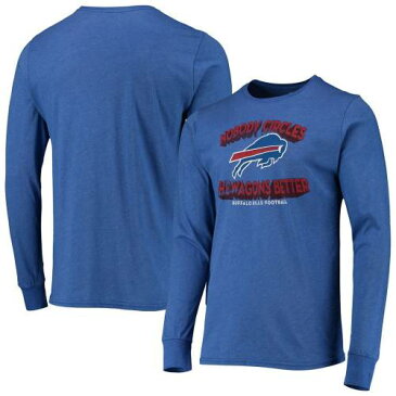 ファナティクス バッファロー ビルズ スリーブ Tシャツ 青色 ブルー 長袖 メンズ 【 SLEEVE FANATICS BRANDED HEATHERED ROYAL CURTAIN CALL TRIBLEND TSHIRT BIL BLUE 】
