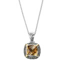 銀色 シルバー 黄色 イエロー & 【 LAVISH BY TJM STERLING SILVER YELLOW QUARTZ MARCASITE HALO PENDANT / MULTI NONE 】 ジュエリー アクセサリー レディースジュエリー ネックレス ペンダント