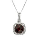 【★Fashion THE SALE★7/12午前10時迄】ダイヤモンド 白色 ホワイト ゴールド ネックレス 赤 レッド & T.W. 【 UNBRANDED GARNET 1/8 CARAT DIAMOND 10K WHITE GOLD HALO PENDANT NECKLACE / RED 】 ジュエリー アクセサリー レディースジュエリー ペンダン