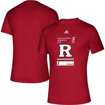 アディダス 赤 レッド ラトガース ナイツ Tシャツ スカーレットナイツ メンズ 【 RED ADIDAS HALL PASS CREATOR TSHIRT RUT 】