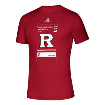 アディダス 赤 レッド ラトガース ナイツ Tシャツ スカーレットナイツ メンズ 【 RED ADIDAS HALL PASS CREATOR TSHIRT RUT 】