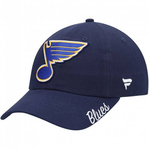 ファナティクス 紺色 ネイビー ブルース ロゴ セントルイス 【 FANATICS BRANDED NAVY ST. LOUIS BLUES PRIMARY LOGO ADJUSTABLE HAT / BLU NAVY 】 バッグ キャップ 帽子 レディースキャップ 帽子