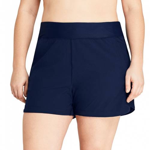 ランズエンド LANDS' END クイック ショーツ ハーフパンツ ディープ 紺色 ネイビー LANDS' 水着 【 QUICK END PLUS SIZE DRY THIGHMINIMIZER DEEP SEA NAVY 】