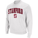 コロシアム 白色 ホワイト スタンフォード カーディナル ロゴ クルー スウェットシャツ トレーナー & 【 COLOSSEUM WHITE STANFORD CARDINAL ARCH LOGO CREW NECK SWEATSHIRT / STF WHITE 】 メンズファッション ト