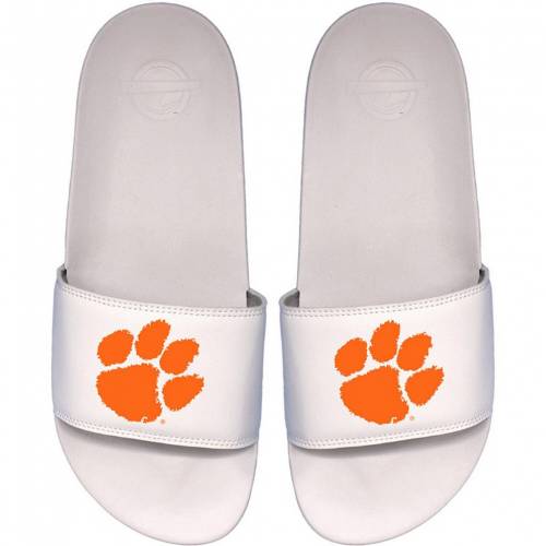 アイスライド 白色 ホワイト クレムソン タイガース サンダル 【 UNBRANDED ISLIDE WHITE CLEMSON TIGERS PRIMARY MOTTO SLIDE SANDALS / CLM WHITE 】 メンズ