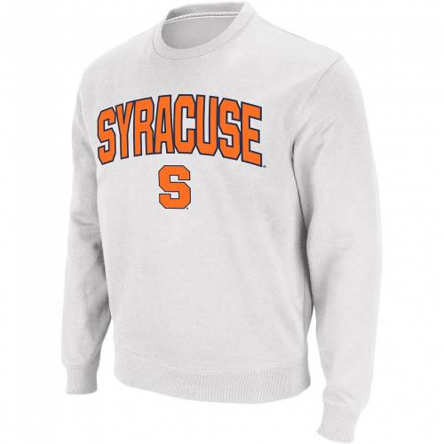 コロシアム 白色 ホワイト シラキュース 橙 オレンジ ロゴ クルー スウェットシャツ トレーナー シラキューズ & 【 COLOSSEUM WHITE SYRACUSE ORANGE ARCH LOGO CREW NECK SWEATSHIRT / SYR WHITE 】 メンズファッシ