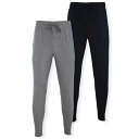 ヘインズ ジャージー ジョガーパンツ 黒色 ブラック 灰色 グレー グレイ ヘザー 【大きめ】 【 HANES BIG & TALL MODERN-FIT JERSEY JOGGER SLEEP PANTS / BLACK GRAY HEATHER 】 インナー 下着 ナイトウエア メンズ