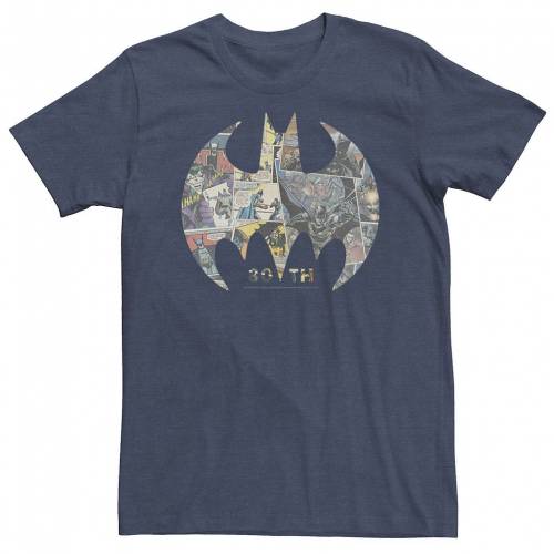 ディーシーコミックス DC COMICS ディーシー コミックス ロゴ Tシャツ 紺色 ネイビー ヘザー 【大きめ】 【 DC HEATHER COMICS BATMAN COMIC COVER LOGO TEE NAVY 】