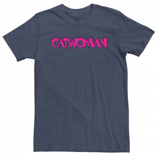 ディーシーコミックス DC COMICS ディーシー コミックス ピンク ロゴ Tシャツ 紺色 ネイビー ヘザー 【大きめ】 【 DC PINK HEATHER COMICS BATMAN CATWOMAN TEXT LOGO TEE NAVY 】