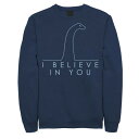 キャラクター アート フリース 紺色 ネイビー 【 LICENSED CHARACTER I BELIEVE IN YOU LOCH NESS MONSTER LINE ART FLEECE / NAVY 】 メンズファッション トップス スウェット トレーナー